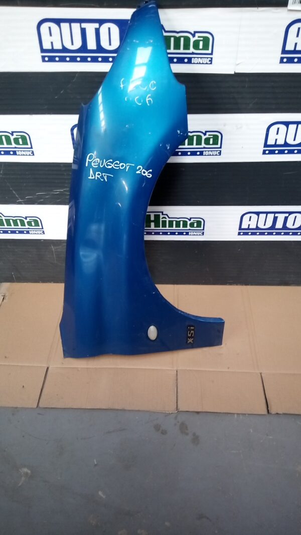 Aripa fata dreapta albastra PEUGEOT 206 1998-2016